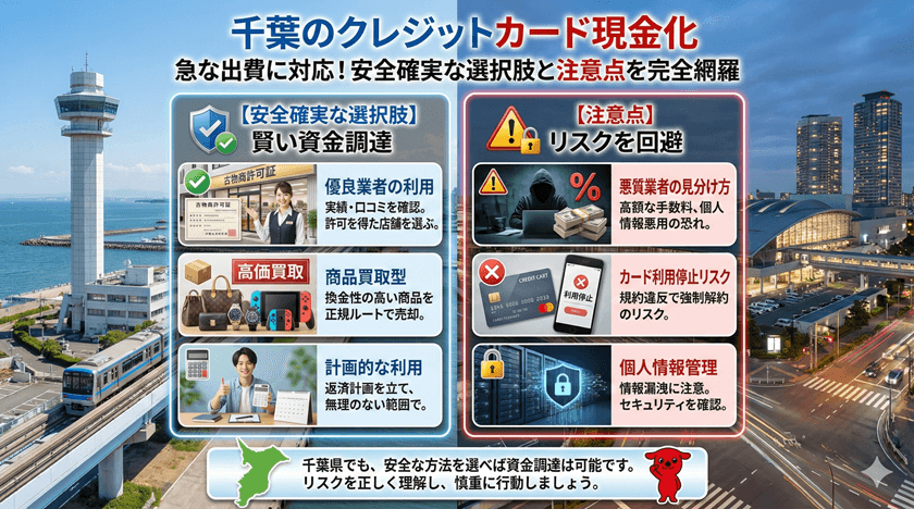 千葉クレジットカード現金化急な出費に対応！安全確実な選択肢と注意点を完全網羅