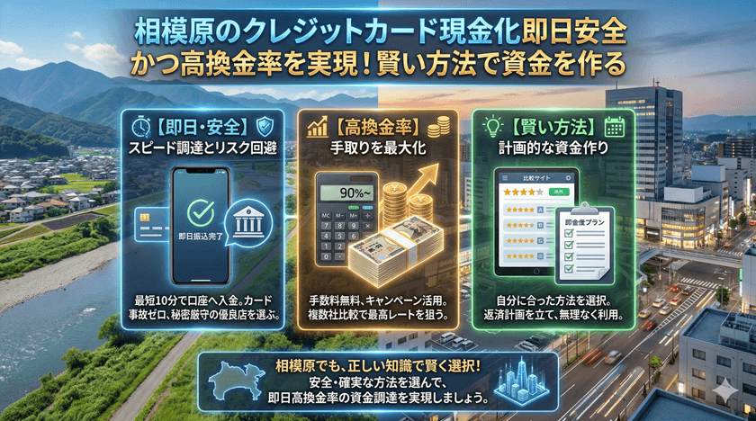相模原クレジットカード現金化即日安全かつ高換金率を実現！賢い方法で資金を作る
