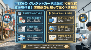 宇都宮のクレジットカード現金化賢く安全に資金を作る！店舗選びと知っておくべき知識