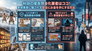 秋田の優良現金化業者はココ！悪徳業者に騙されず安全にお金を手にする方法