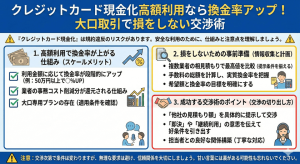 クレジットカード現金化高額利用なら換金率アップ！大口取引で損をしない交渉術