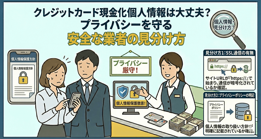 クレジットカード現金化個人情報は大丈夫?プライバシーを守る安全な業者の見分け方