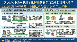 クレジットカード現金化理由を聞かれたらどう答える？カード会社への言い訳マニュアル