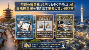 京都の現金化で1円でも多く手元に！最高換金率を叩き出す業者の賢い選び方