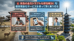奈良の金欠トラブルを即効解決！優良現金化サービスを使って賢く乗り切る