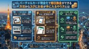 バーチャルカード現金化で即日換金ができる方法からスグにお金が手に入るやり方とは
